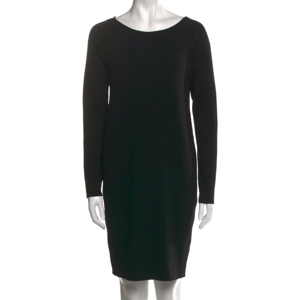 Vince Black Bateau Neckline Wool Blend Dress Size S